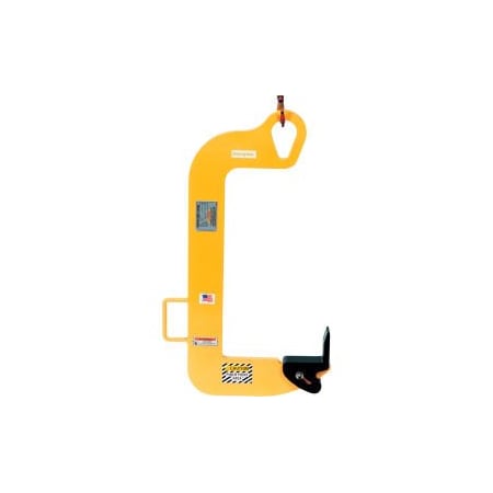 Caldwell Strong-bac Dixon Coil Hook with Pivoting Wedge, 1000 Lbs. Capacity, Yellow, 12in Max Coil Width 80H-1/2-12/13